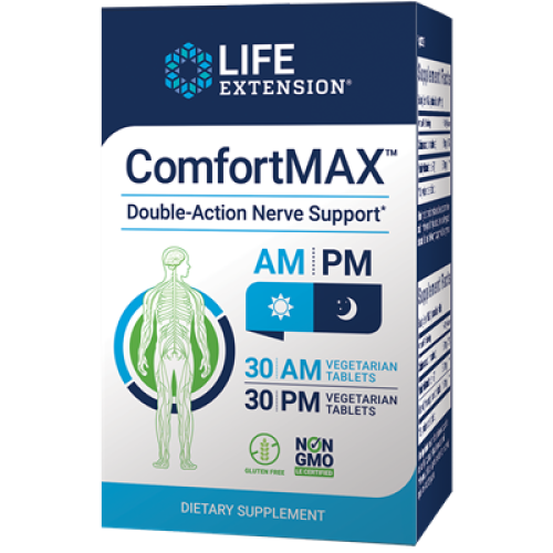 Life Extension ComfortMAX, 60 AM/PM vegetarian tablets