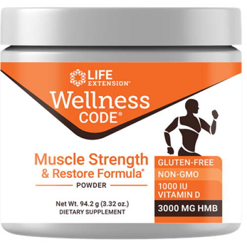 Life Extension Wellness Code Muscle Strength & Restore Formula, 3.32 oz