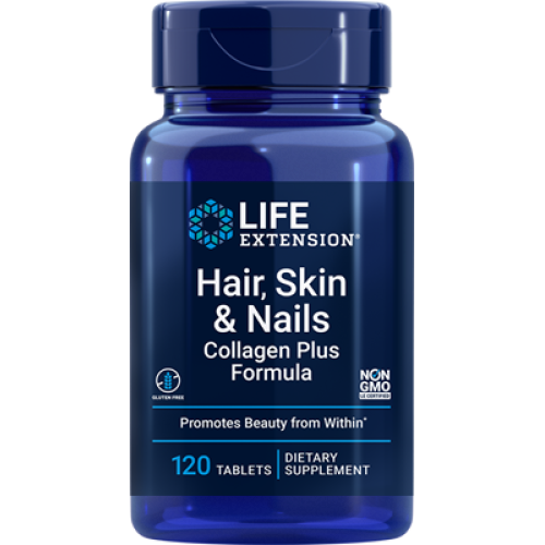 Life Extension Hair, Skin & Nails Collagen Plus Formula, 120 tablets