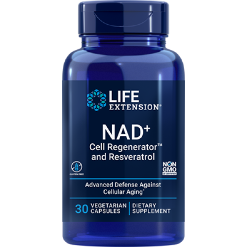 Life Extension NAD+ Cell Regenerator and Resveratrol, 300 mg, 30 vegetarian capsules