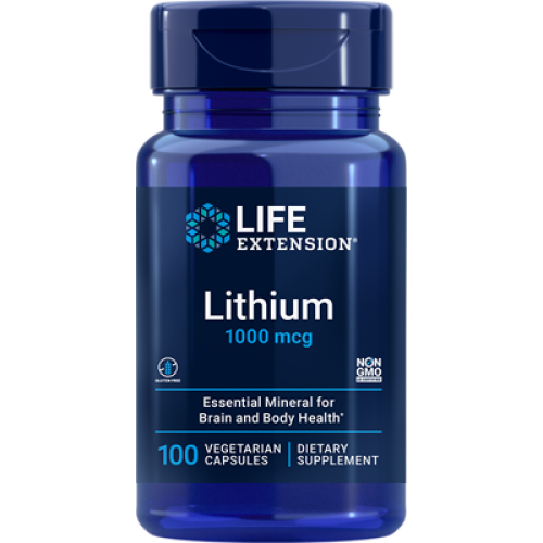 Life Extension Lithium, 1000 mcg, 100 capsules