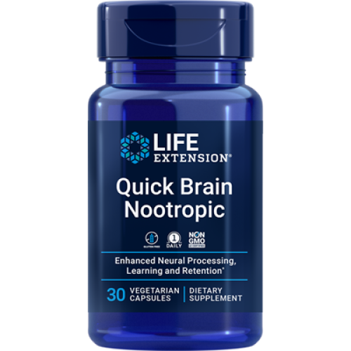 Life Extension Quick Brain Nootropic, 30 vegetarian capsules