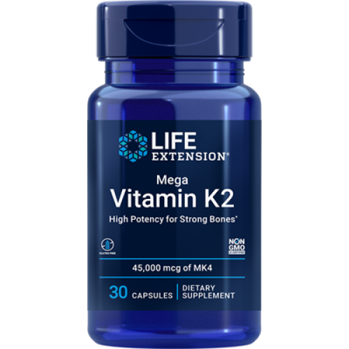 Life Extension Mega Vitamin K2, 45000 mcg 45 mg, 30 capsules