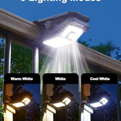 LIFENGSOLER 118LEDs Solar Motion Sensor Lights Outdoor, 2 Pack Cli...