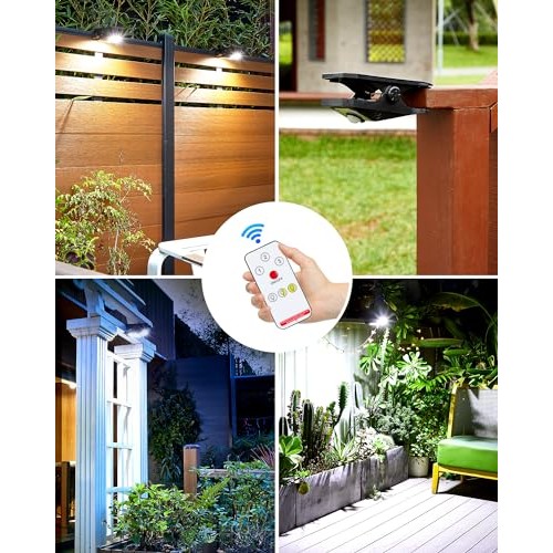 LIFENGSOLER 118LEDs Solar Motion Sensor Lights Outdoor, 2 Pack Cli...