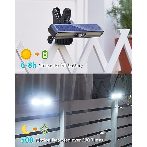 LIFENGSOLER Motion Sensor Outdoor Lights, 36LEDs Clip on Solar Lig...