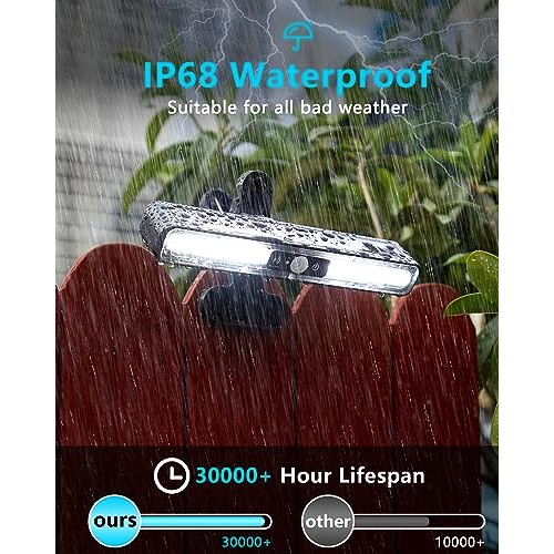 LIFENGSOLER Motion Sensor Outdoor Lights, 36LEDs Clip on Solar Lig...