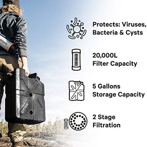 Lifesaver Jerrycan Water Purifier - Military Spec, Heavy Duty Wate...