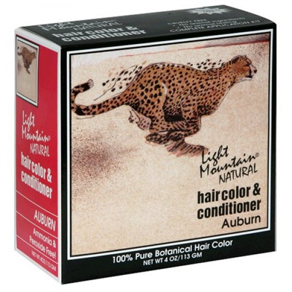 Light Mountain Natural Hair Color & Conditioner, Auburn, 4 oz 113...