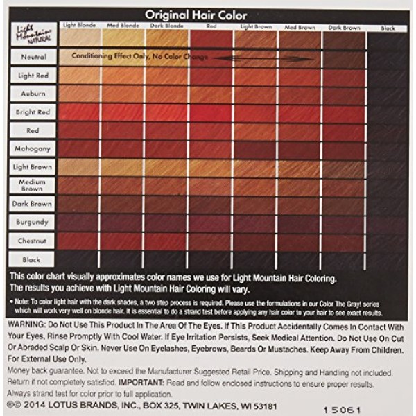 Light Mountain Natural Hair Color & Conditioner, Medium Brown, 4 o...