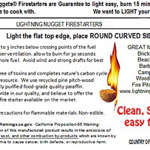 Lightning Nuggets N100SEB Super Economy Box Fire Starter 100, Coun...