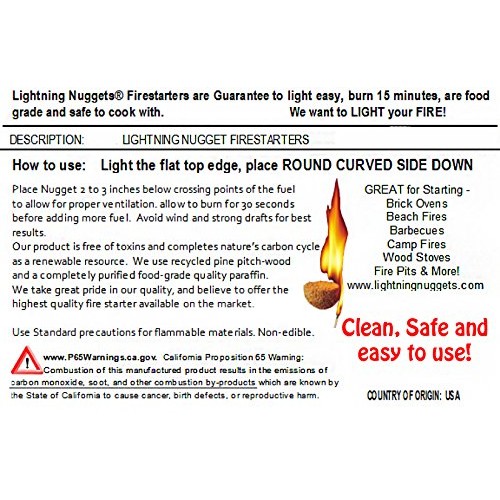 Lightning Nuggets N100SEB Super Economy Box Fire Starter 100, Coun...