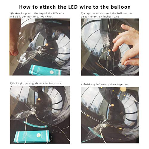 Lightsfevers warm white led balloons with batteries party balloons...