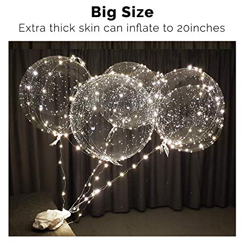 Lightsfevers warm white led balloons with batteries party balloons...