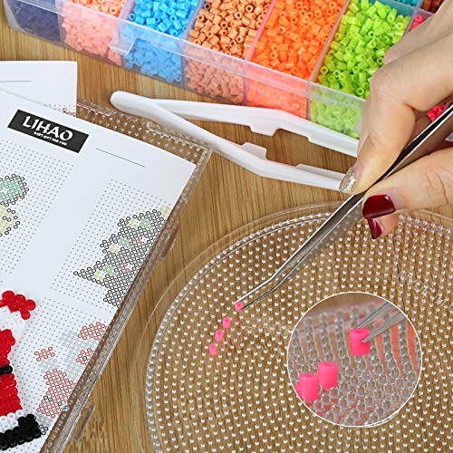 24000 Fuse Beads, 24 Color 2.6mm Mini Fuse Beading Kit with Pegboa...