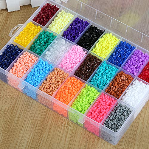 24000 Fuse Beads, 24 Color 2.6mm Mini Fuse Beading Kit with Pegboa...