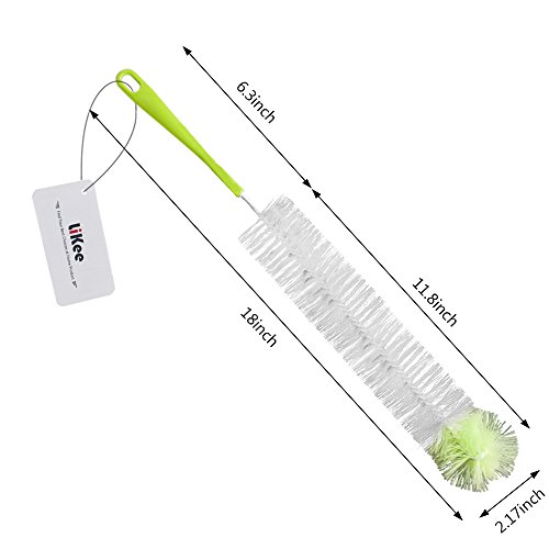 LiKee Long Bottle Cleaning Brush 18 Extra Long x 2.17 Extra Wide...