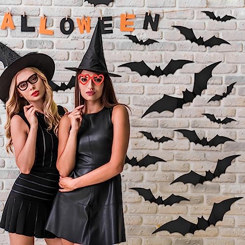 Halloween Decorations 3D Bats 96 Pcs, Halloween Decorations Outdoo...