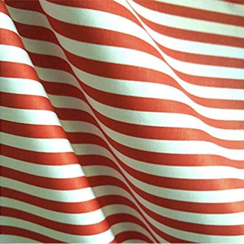 1/2 Striped Poly Cotton 58/60 Wide Fabric by The Yard Red and ...