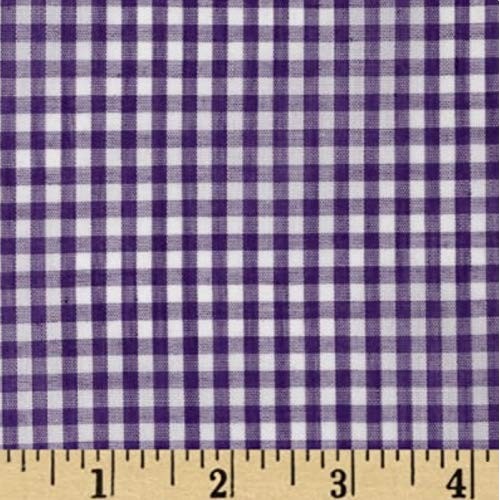 Gingham 1/8 Inch Checkered 100% Polyester Fabric by The Yard, 58/...