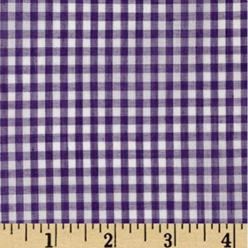 Gingham 1/8 Inch Checkered 100% Polyester Fabric by The Yard, 58/...