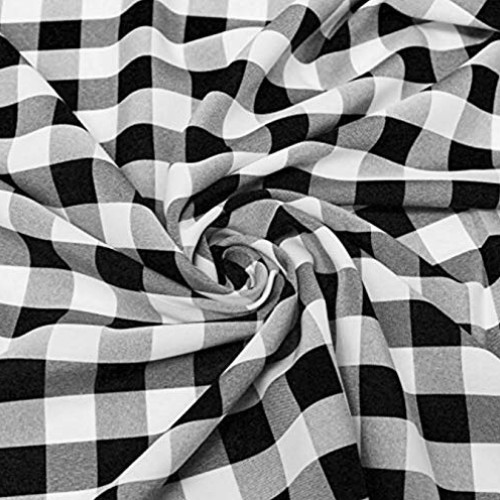 Checkered 1 Gingham 100% Polyester Buffalo Check Fabric by The Ya...