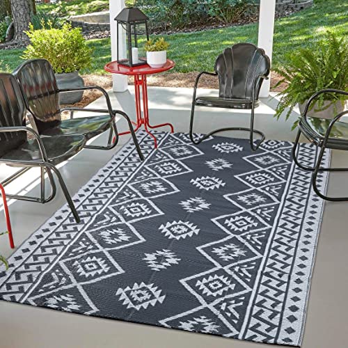 LILIOFFIC Reversible Mats - Plastic Straw Rug, 5 x 8 Outdoor Rug...