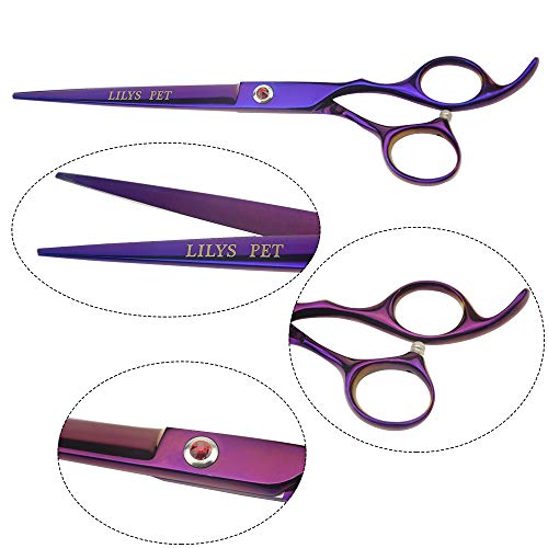 LILYS PET Professional PET DOG Grooming Coated Titanium scissors s...
