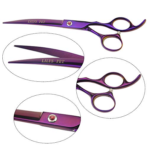 LILYS PET Professional PET DOG Grooming Coated Titanium scissors s...