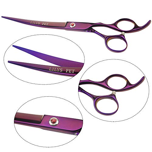 LILYS PET Professional PET DOG Grooming Coated Titanium scissors s...