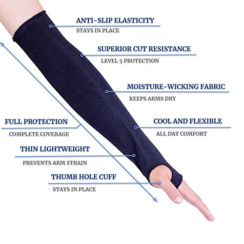 Protective Arm Sleeves With Thumb Holes by Limerense 18-inch Lev...