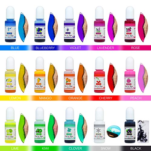 Epoxy Resin Pigment - 15 Color Liquid Epoxy Resin Dye - Highly Con...