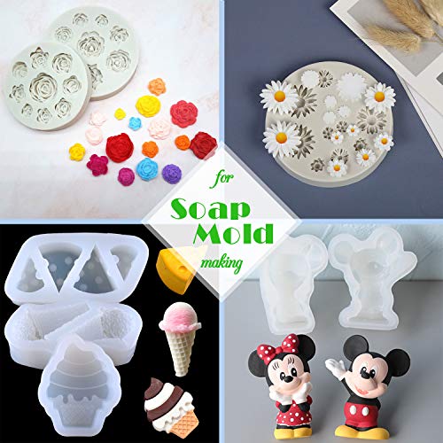 Silicone Molds Making Kit - Translucent Liquid Silicone Rubber for...