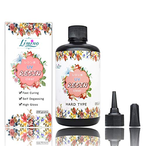 UV Resin - 200g Crystal Clear Ultraviolet Curing Epoxy Resin for D...