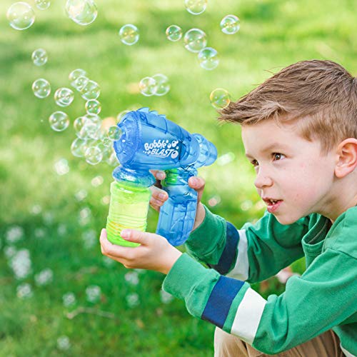 Exclusive Summer Fun Play Day Light Up Bubble Blaster with 4oz Bub...