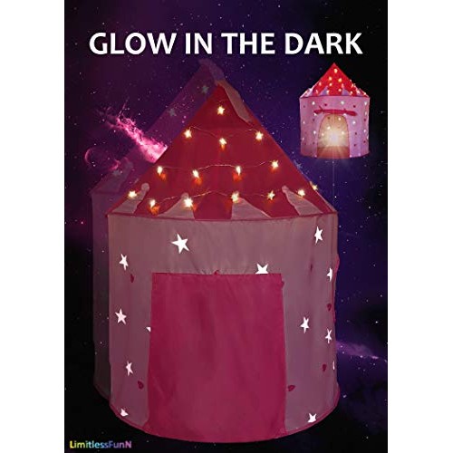 Kids Play Tent with Light Princess Castle Children Playhouse Bonus...