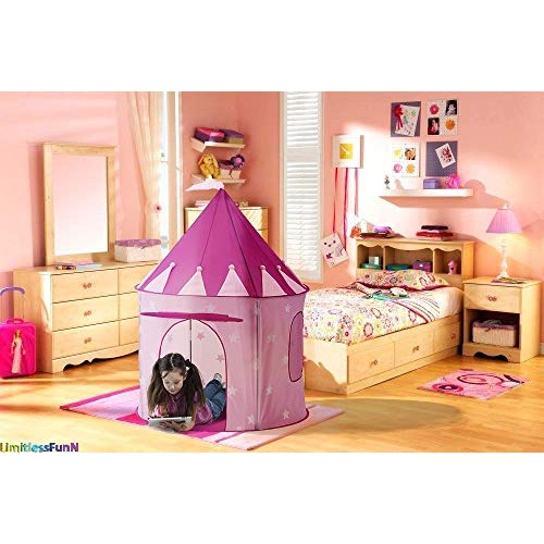 Kids Play Tent with Light Princess Castle Children Playhouse Bonus...