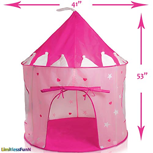 Kids Play Tent with Light Princess Castle Children Playhouse Bonus...