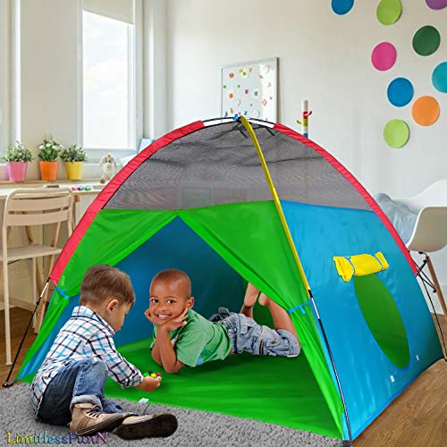 LimitlessFunN Large Kids Play Tent with Star Lights for Girls & Bo...
