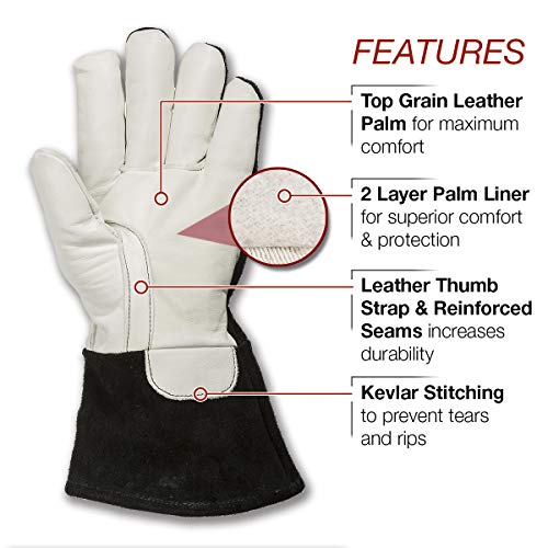 Lincoln Electric DynaMIG HD Professional MIG Welding Gloves | Comf...