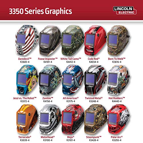 Lincoln Electric K3428-4 VIKING 3350 Auto Darkening Welding Helmet...
