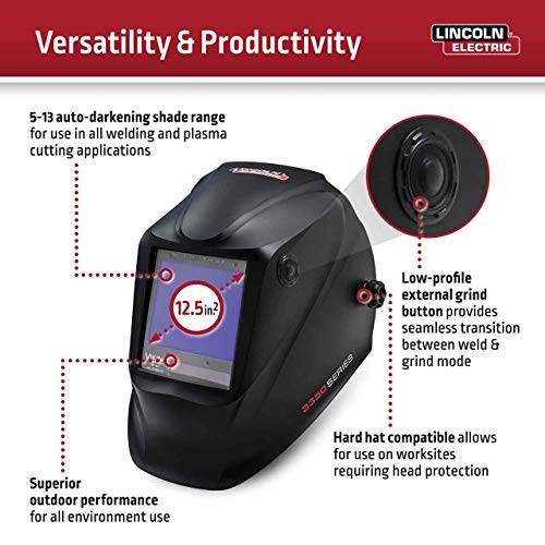 Lincoln Electric K3683-4 VIKING 3350 Auto Darkening Welding Helmet...