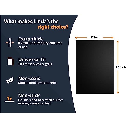 Oven Liners for Bottom of Oven - 2 Pack Large Heavy Duty Mats, 17”...