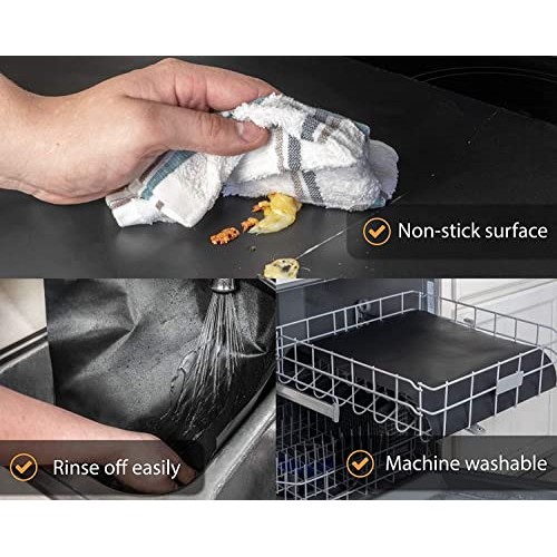Oven Liners for Bottom of Oven - 2 Pack Large Heavy Duty Mats, 17”...