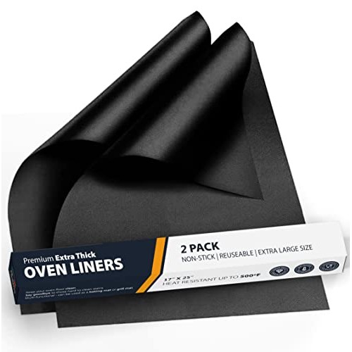 Oven Liners for Bottom of Oven - 2 Pack Large Heavy Duty Mats, 17”...