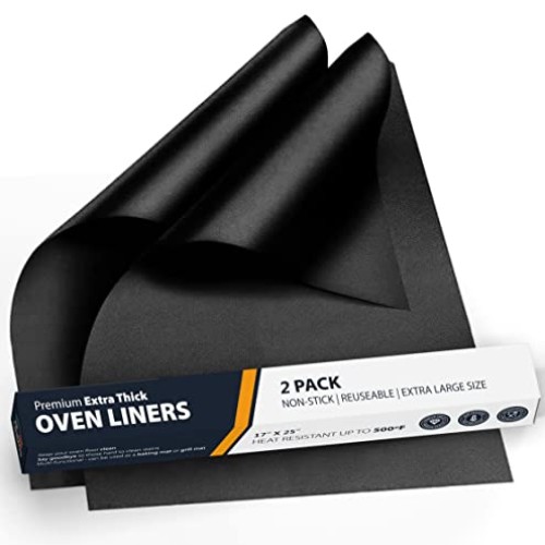 Oven Liners for Bottom of Oven - 2 Pack Large Heavy Duty Mats, 17”...