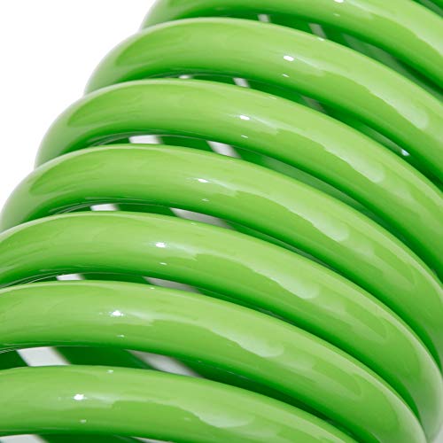 LINEX Premium PU Coil Garden Water Hose 50 ft with Brass Connector...