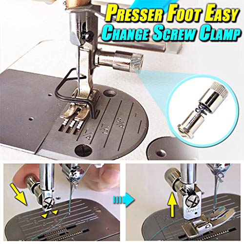 Lingery Screw Clamp，Presser Foot Easy Change Screw Clamp Sewing M...