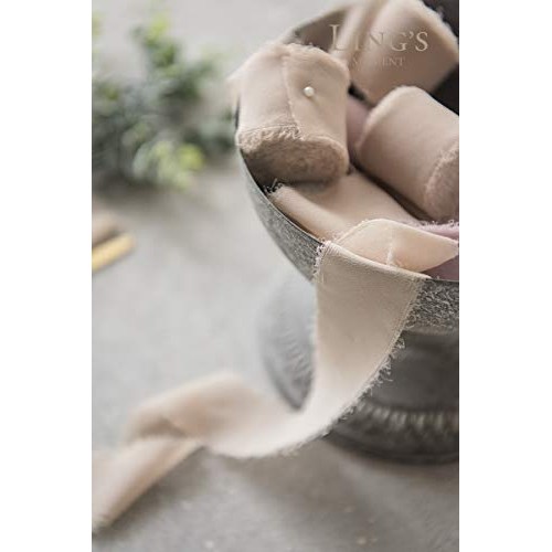 Lings moment Handmade 1.5 Chiffon Silk-Like Ribbon Frayed Edges ...
