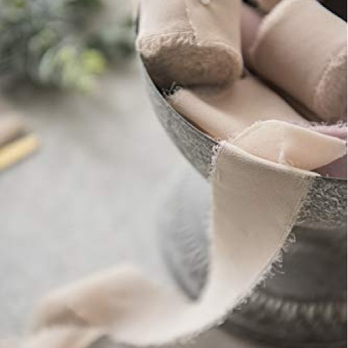 Lings moment Handmade 1.5 Chiffon Silk-Like Ribbon Frayed Edges ...